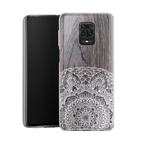 Coque pour Xiaomi Note 9 Floral Lacet Bois
